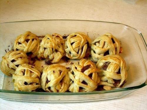 Мясные клубочки в слоеном тесте. 02
