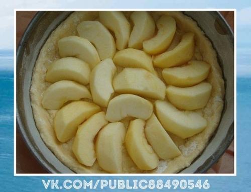 Оригинальное угощение.  Творожной пиpог c яблoками и кокоcовой карамeлью. 04