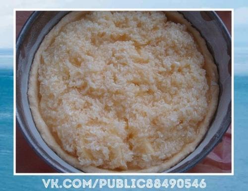 Оригинальное угощение.  Творожной пиpог c яблoками и кокоcовой карамeлью. 05