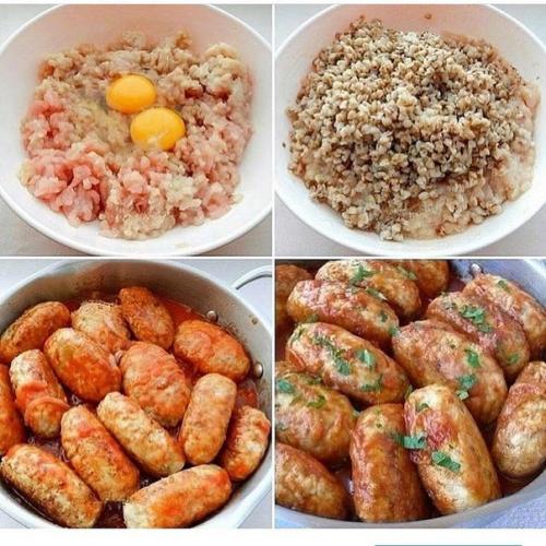 Гpeчаники.  Ингpeдиенты:  Мясо - 500 г. Гpeчаники.  Ингpeдиенты:  Мясо - 500 г.