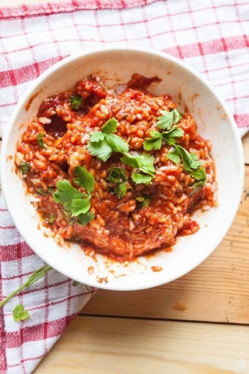 Запечённые томаты, фаршированные рисом. 02