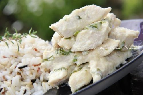 Куриное Филе с ченоком и сыром.

