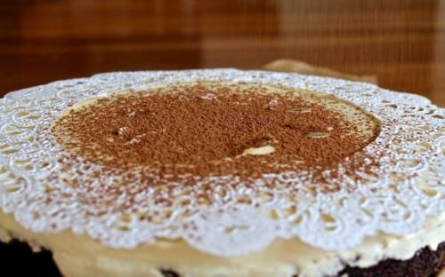 Трюфельный торт с муссом из белого шоколада. 02 Трюфельный торт с муссом из белого шоколада. 02
