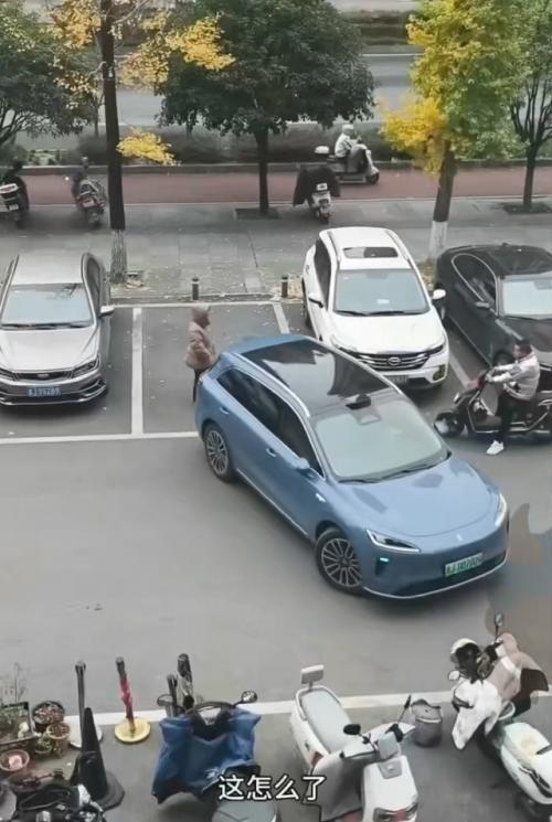 В Китае женщина мешала мужчине припарковаться и 