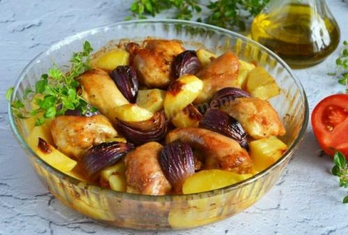 Мы готовим простое и очень вкусное блюдо на ужин.  