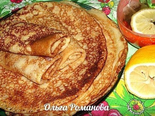 Дрожжевые блины бабушкины.

