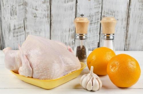 Курица, фаршированная апельсинами. 01