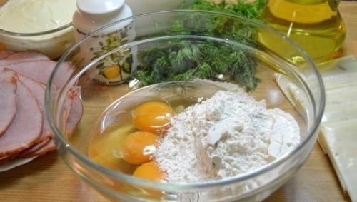 Блинные рулетики с начинкой из ветчины и сыра. 02 Блинные рулетики с начинкой из ветчины и сыра. 02