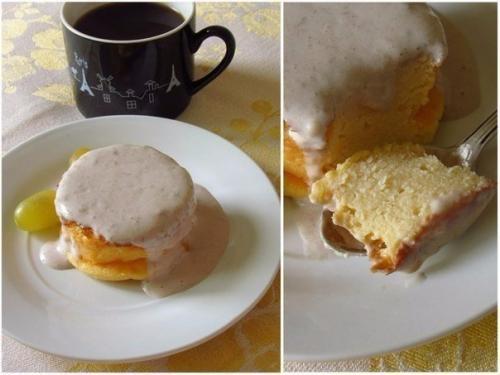 Творожная запеканка со сливочно - банановым соусом. Творожная запеканка со сливочно - банановым соусом.