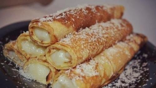 Блинчики с заварным кремом.

