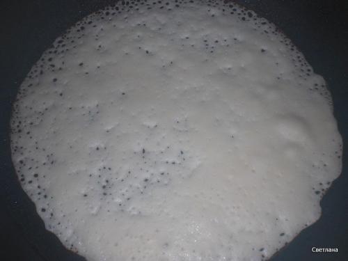 Нежнейшие блины на кефире с кипятком. 04