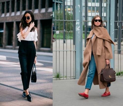 Лоферы могут быть кожаными или замшевыми.