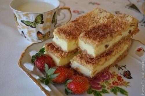 Песочный пирог с творогом. 05