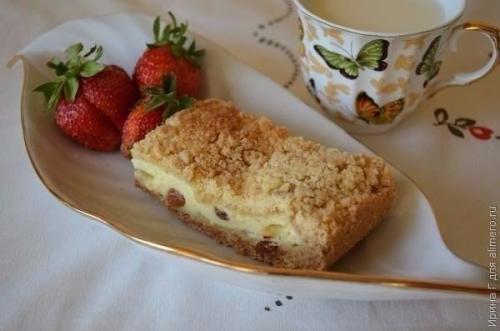 Песочный пирог с творогом.

