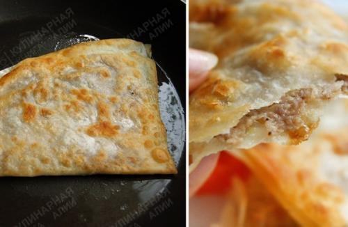 Ленивые чебуреки.   Но получилось настолько вкусно, что даже не ожидала! 01