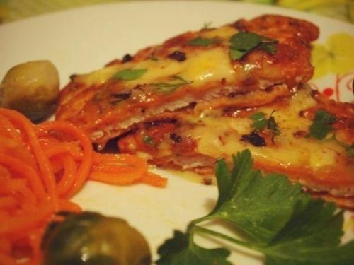 Свинина по-румынски.  Ингредиенты: