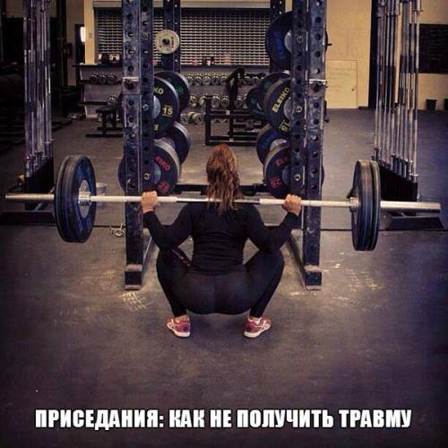 Приседания: как не получить травму. Приседания: как не получить травму.