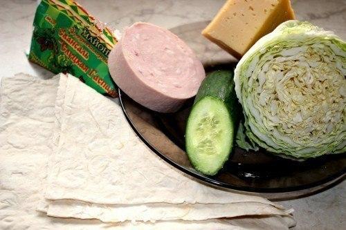 Простой рулет из лаваша Пятница. 01