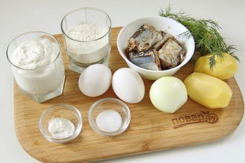 Рыбный пирог со сметаной. 01 Рыбный пирог со сметаной. 01