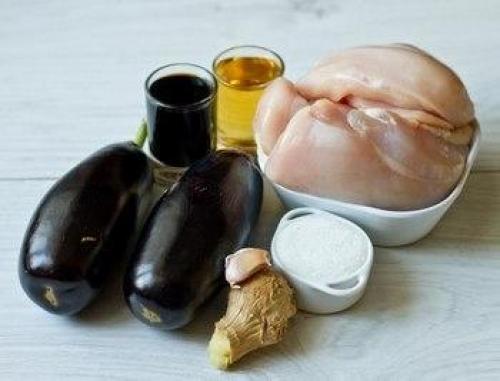 Курица с баклажанами по-китайски. 01 Курица с баклажанами по-китайски. 01