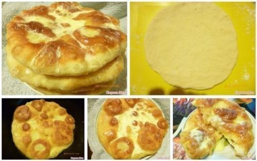 Пышки со сметаной и сахаром.

