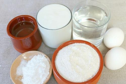 Блины по-деревенски.  Ингредиенты: 01