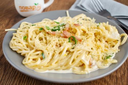 Сливочная Карбонара.  Ингредиенты: