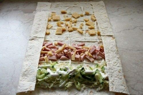 Простой рулет из лаваша Пятница. 03