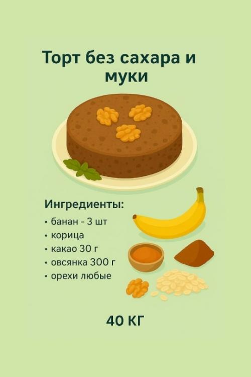 Торт без сахара и муки - всего из 3 ингредиентов. 02