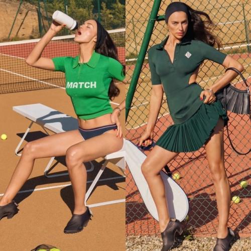 39-Летняя русская Ирина шейк в новом кампейне для спортивного бренда одежды и аксессуаров. 01