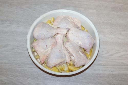 Картофель с курицей в сливках. 03