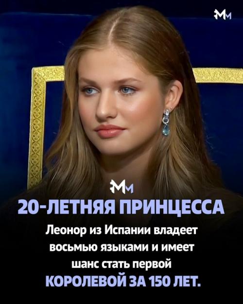 Принцессе Леонор из Испании сейчас 20 лет, и она активно готовится к роли будущей королевы. 
