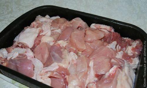 Курица, запеченная с гречкой. 02