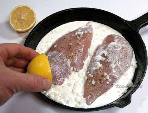 Куриные грудки, запеченные в сливках под сыром. 04