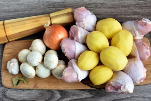Куриные ножки с картошкой и грибами. 01 Куриные ножки с картошкой и грибами. 01