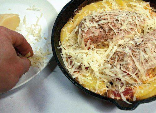 Куриные грудки, запеченные в сливках под сыром. 07