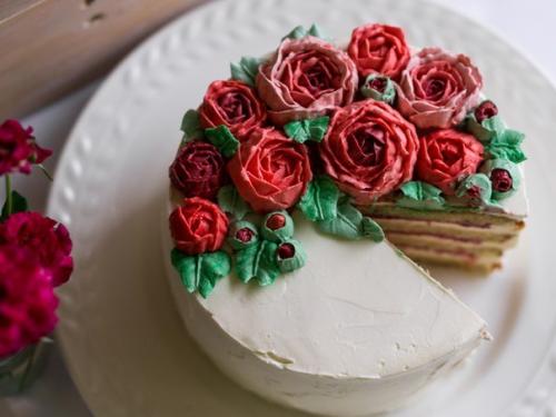 Миндальный торт с клубникой. 08 Миндальный торт с клубникой. 08