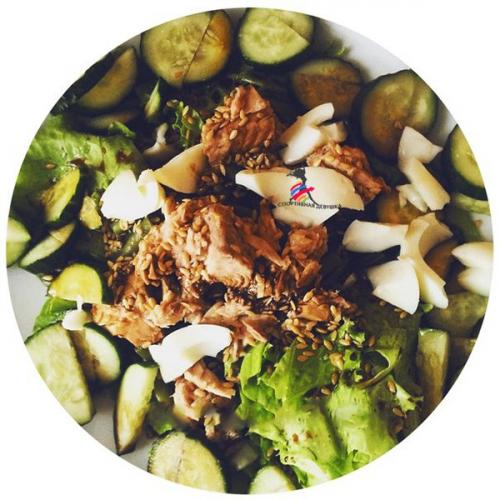 6 идей для вкусных салатиков богатых белком? 
