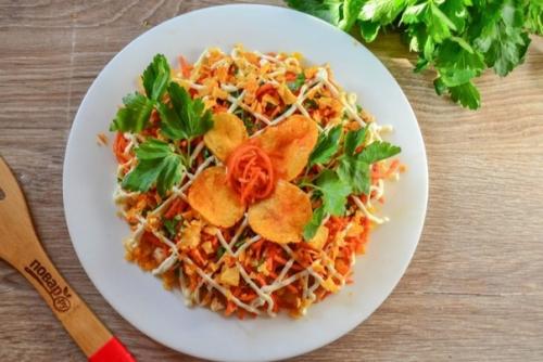 Салат с кукурузой и чипсами. 02 Салат с кукурузой и чипсами. 02