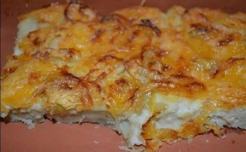 Картофельная запеканка с яйцом.