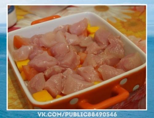 Безумно вкусно!  Диетическая запеканка с курицей и тыквой. 02