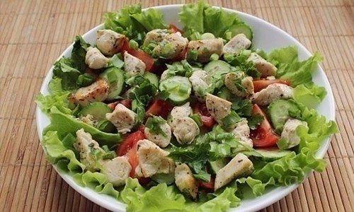 Салат из курицы и свежих овощей! 05