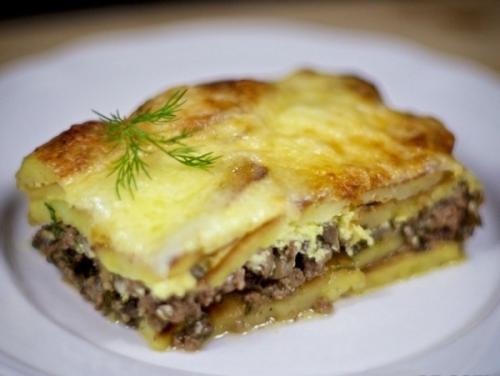 Запеканка картофельная с грибами. 02 Запеканка картофельная с грибами. 02