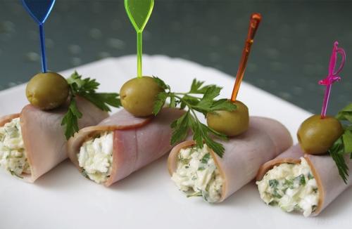 Ветчинные рулетики с сыром. 02