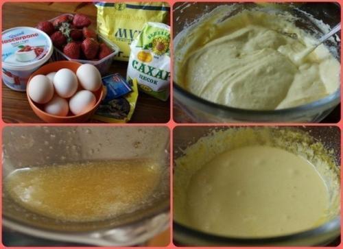 Торт с клубникой и маскарпоне. 01