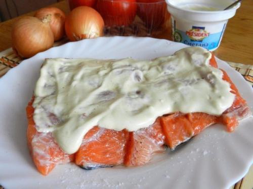 Запечённая сёмга с сыром. 02 Запечённая сёмга с сыром. 02