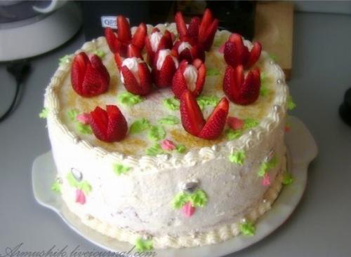 Высокий, нежный бисквит для торта (без духовки. 09 Высокий, нежный бисквит для торта (без духовки. 09