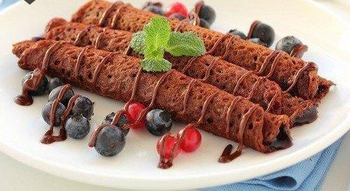 Шоколадные блинчики на молоке. 

