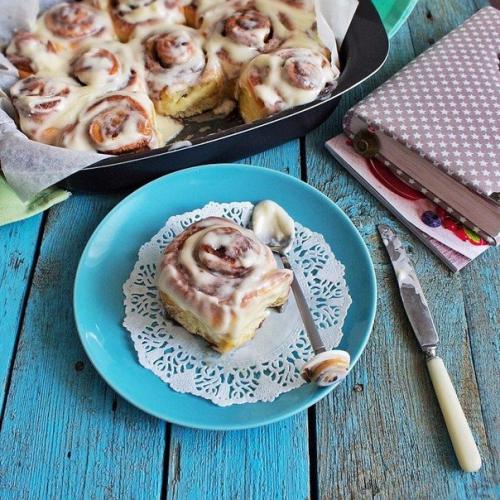 Рецепт синнабонов с глазурью. 

