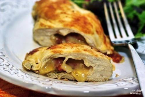 Кypиная грудка с сыpoм. 05